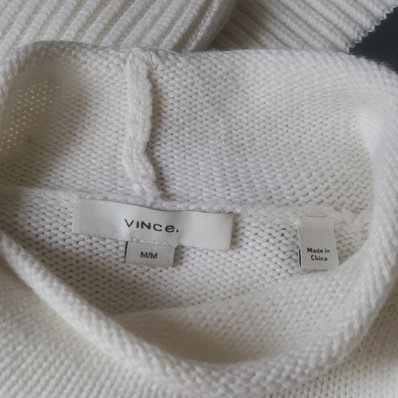 NWOT VINCE WOMENS OVERSIZED STRIPED ROLL NECK SWEATER - Picture 8 of 9